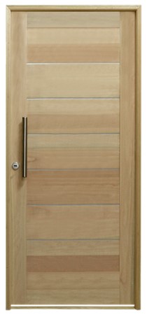 Puerta madera maciza trilminada machinbrada plus 80 x 205